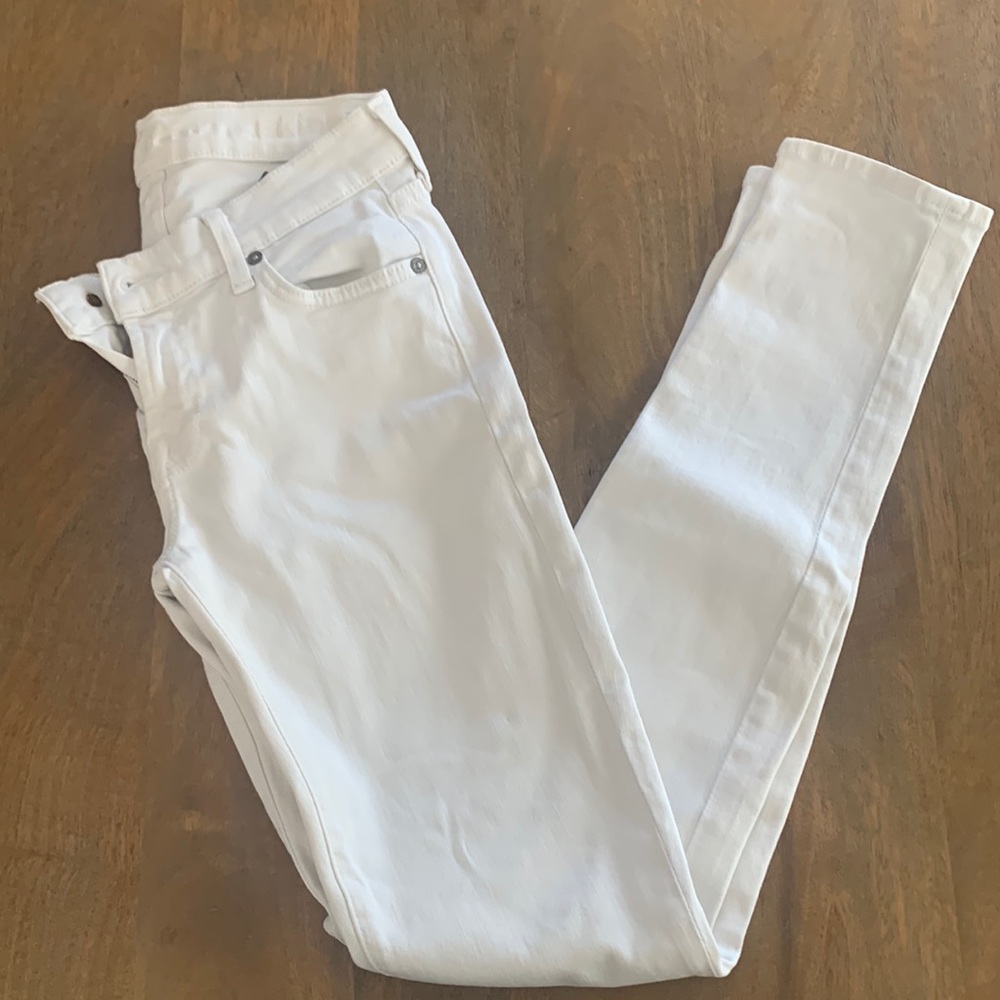 7 For All Mankind Women's Skinny Jeans - White